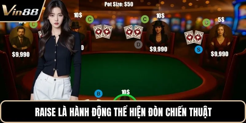 Raise là hành động thể hiện đòn chiến thuật