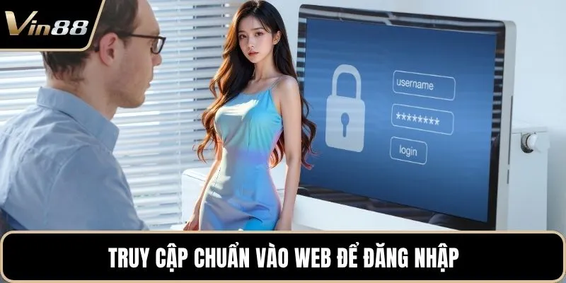 Truy cập chuẩn vào web để đăng nhập